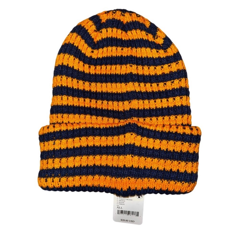 Free People Striped Orange and Black Beanie